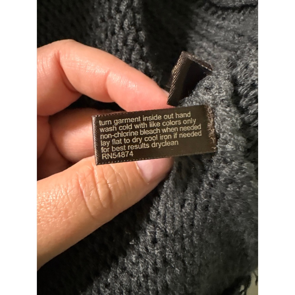 The Limited Womens XL Gray Cable Knit Shawl Collar Open Front Cardigan Sweater - Picture 6 of 8
